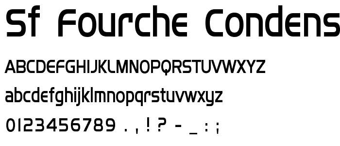 SF Fourche Condensed font